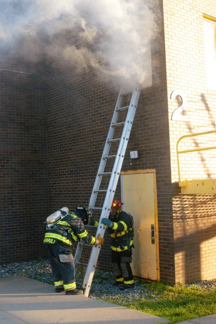 Reviewing ground ladders at WCDES.