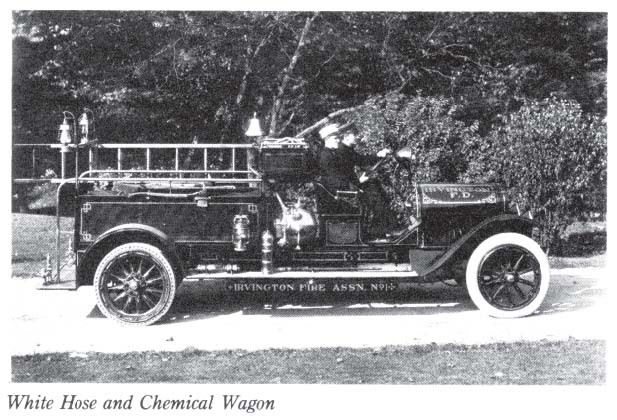 The association became motorized when in August, 1911, they proudly took possession of a Locomobile - Combination hose and chemical truck - delivered by Leopold Beck, a local dealer.  It was a four cylinder four speed vehivle specially outfitted as a fire truck